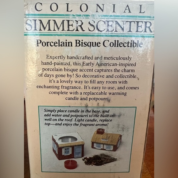 Colonial Simmer Scenter Porcelain Bisque Collectible Lot of 2 Store & Mill VTG - Picture 11 of 12